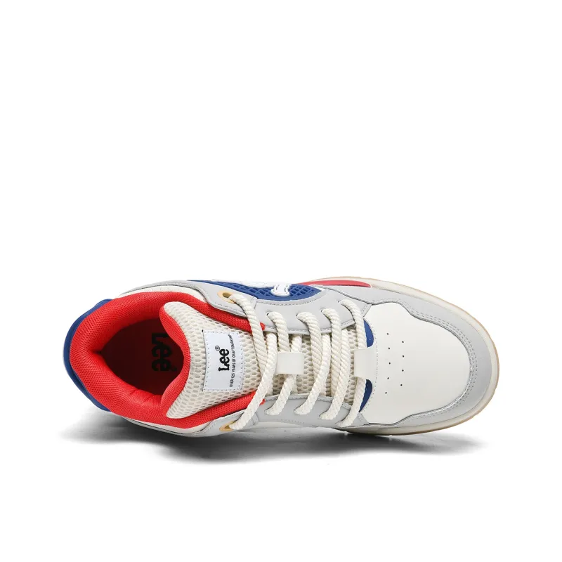 Lee Fashion Minimalist Style White Sneakers Commute Versatile Low Top Skateboard Shoes Men's-10