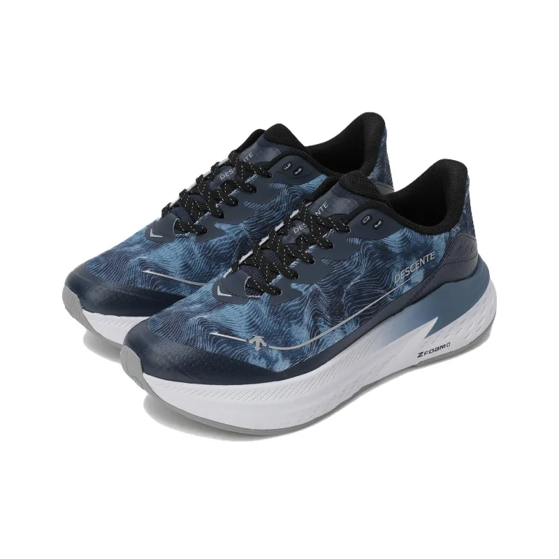 DESCENTE AERO RISE Anti Slip Wear Resistant Low Top Casual Running Shoes Unisex Dark Blue-1