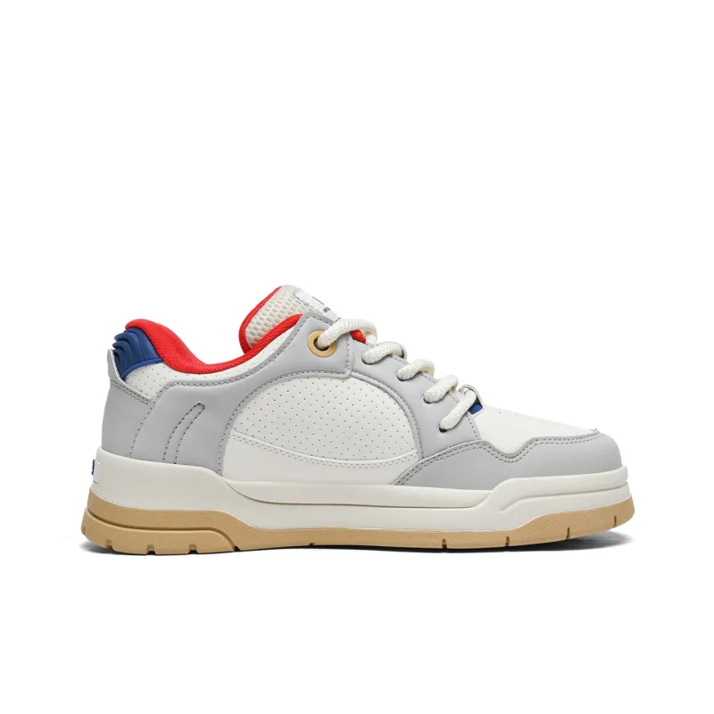 Lee Fashion Minimalist Style White Sneakers Commute Versatile Low Top Skateboard Shoes Men's-7
