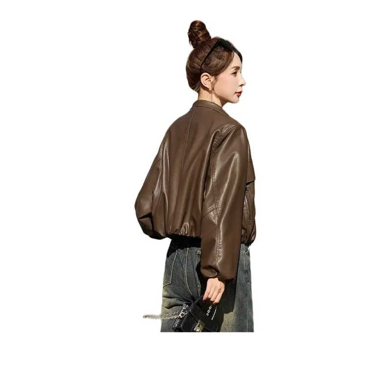 Yi Mengyuan Leather Jacket Women's-0