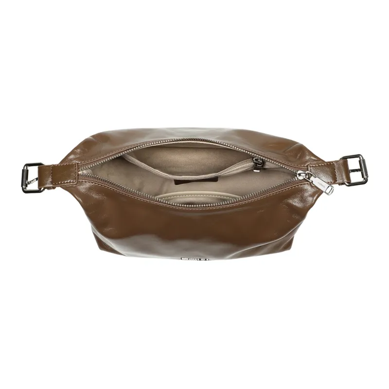 MILLIE'S Cow Leather Underarm Shoulder Bag, Crossbody Bag, Bucket Bag Women's Brown-5