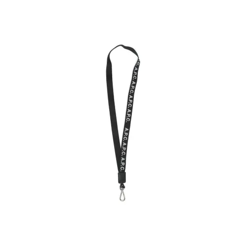 A.P.C Calfskin, Nylon, Polyester Pendants Men's Black