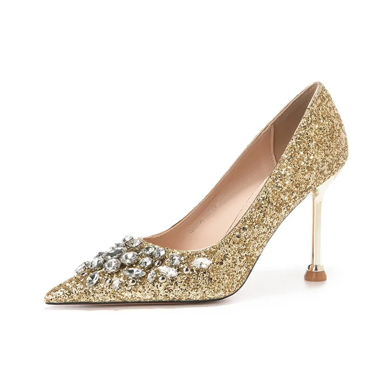 XIMO BULL High Heels Women's Champagne-10