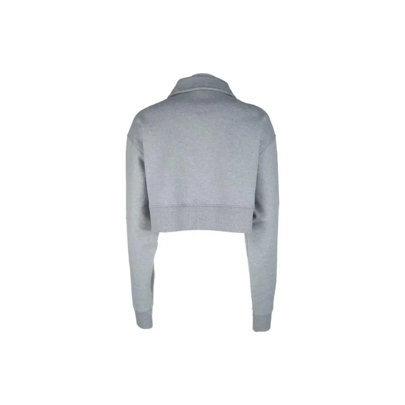 MIU MIU Long Sleeved Cropped Polo Shirt-1