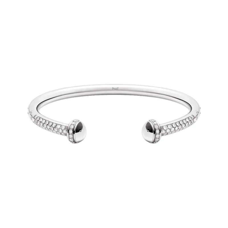 PIAGET Rhodium-Plated 18K White Gold Diamond Bangles Unisex Silver-0