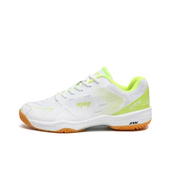 Kinglake Cushioning, Slip Resistant, And Abrasion Resistant Low Top Badminton Shoes Unisex White Green