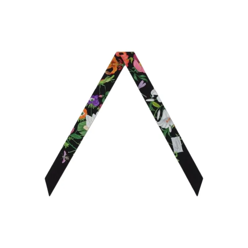 GUCCI Silk Scarves Women's Black-1
