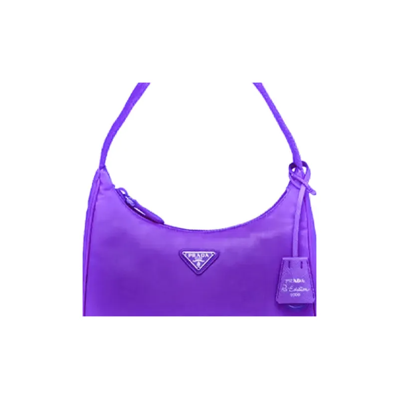 PRADA Re-Edition Nylon Shoulder Bag Handbag Women's Iridescent Purple-2