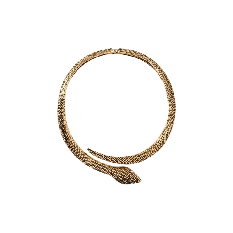ZARA Zinc Glass Steel Necklaces Women's Antique Gold-0
