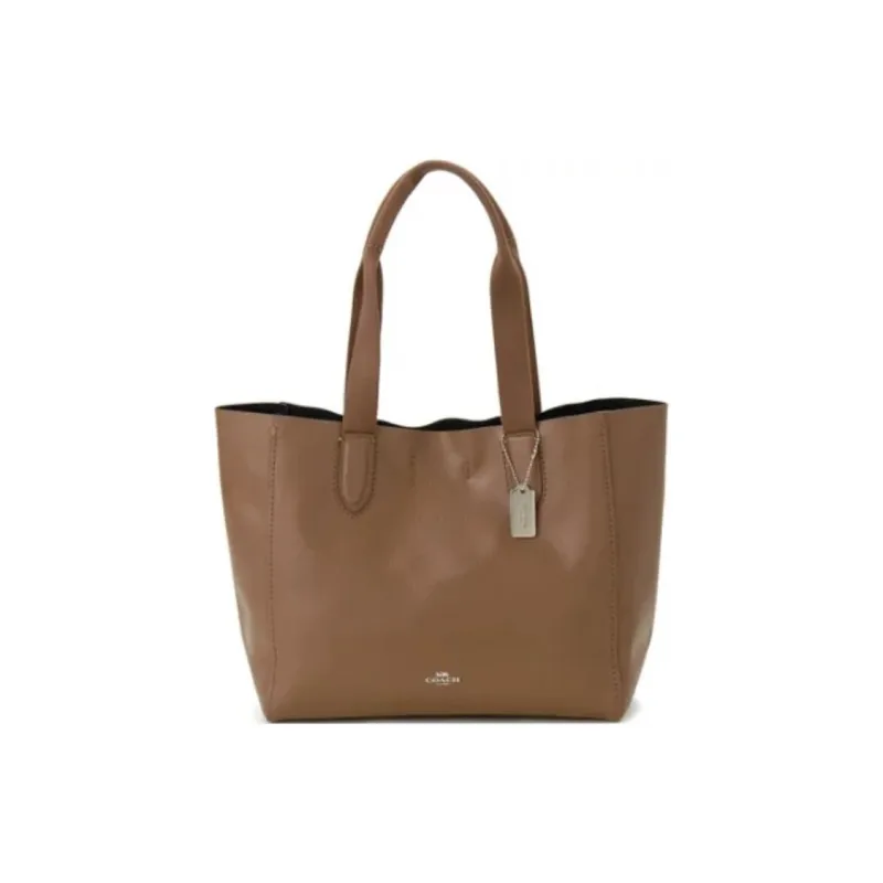 COACH Derby Cow Leather Tote Bag Shopping Bag Shoulder Bag Crossbody Bag Handbag Large Size Women's Brown-1