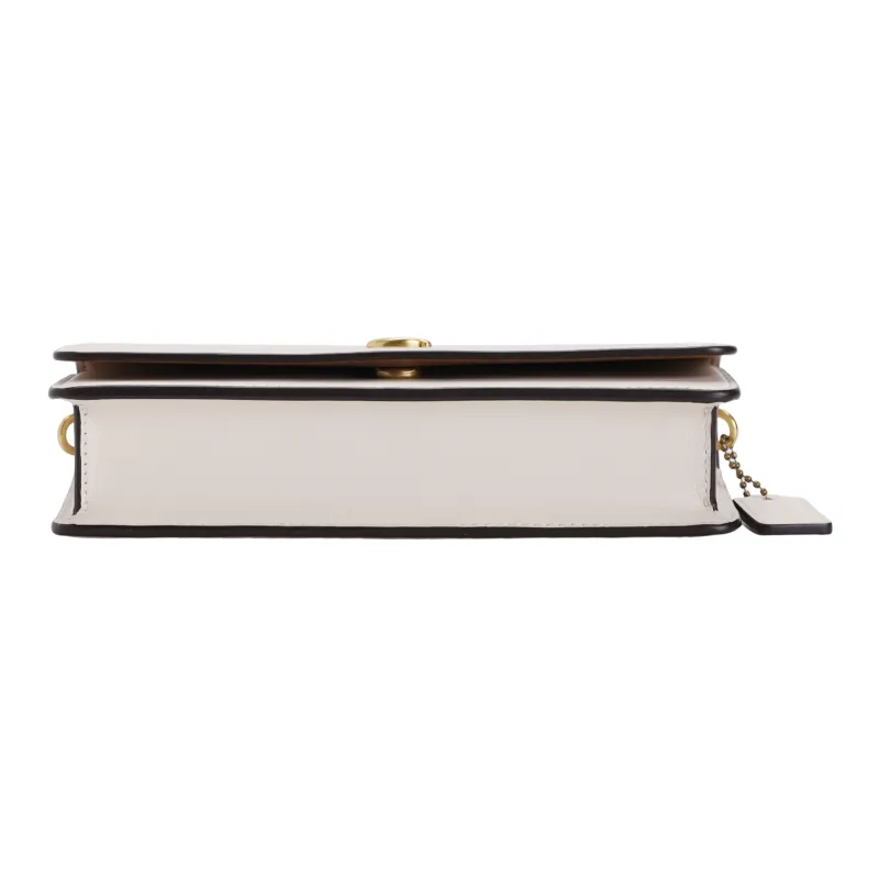 COACH Calfskin Wallet, Crossbody Bag, Shoulder Bag Trumpets Women's White-3