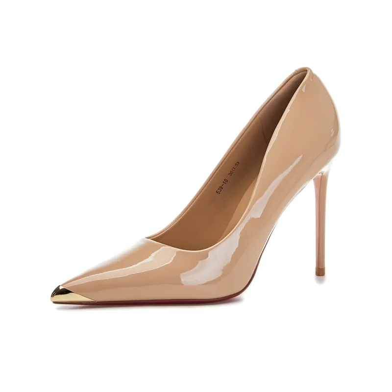 POOQ Slim Heel High Heels 10CM Women's-7