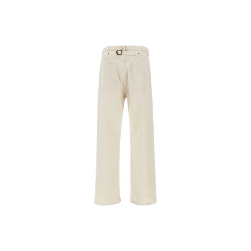 Maison Margiela Buckle Jeans 'Ecru Melange'-1