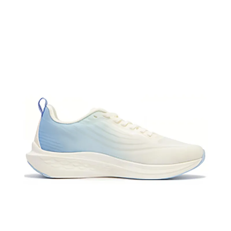 361° FlyFish 1 Cushioning Wear Resistant Low Top Running Shoes Men's White Blue-1