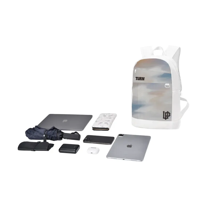 TURN UP Polyester Backpack Regular Unisex White-4