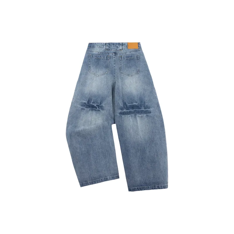 HEIYIXIANSHENG Jeans Men's Vintage Blue-1