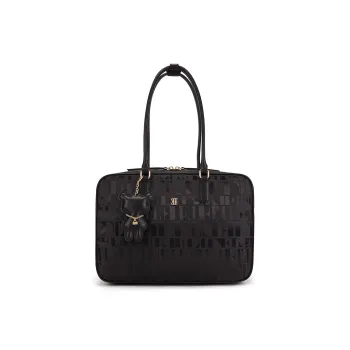 ELLE Fabric Bowling Ball Boston Shoulder Bag Regular Women's Black