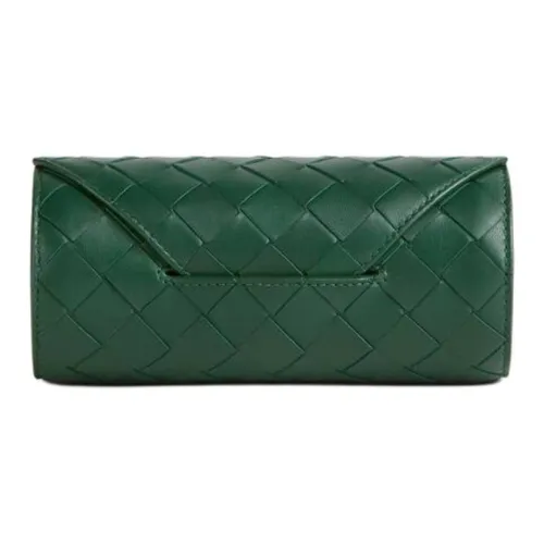 Bottega Veneta Lambskin Storage Bag Unisex Green