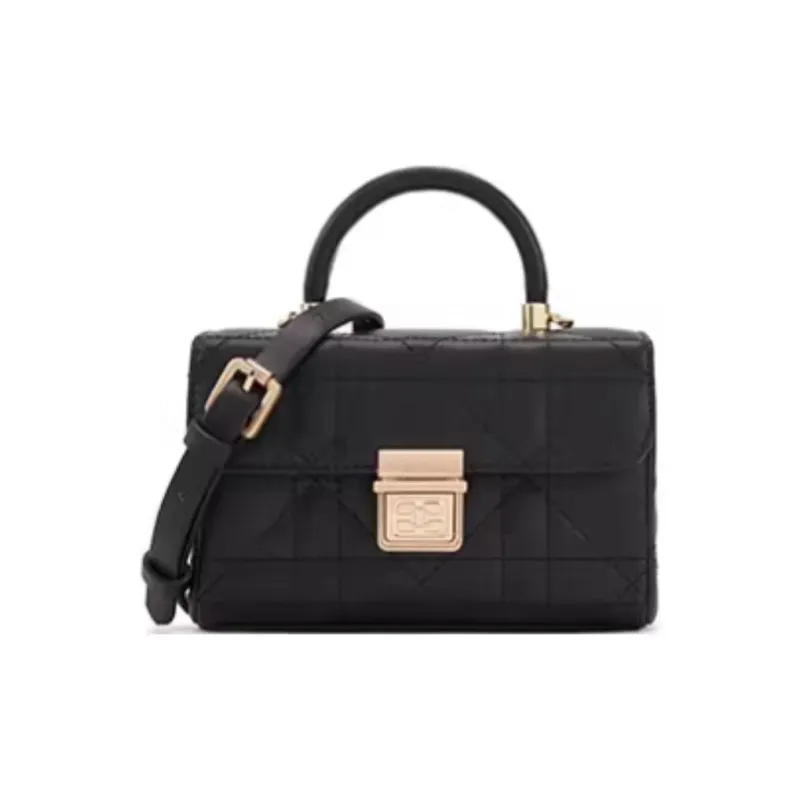 ELLE Split Cow Leather Small Square Bag, One Shoulder Handbag Small Size Women's Multicolor-0