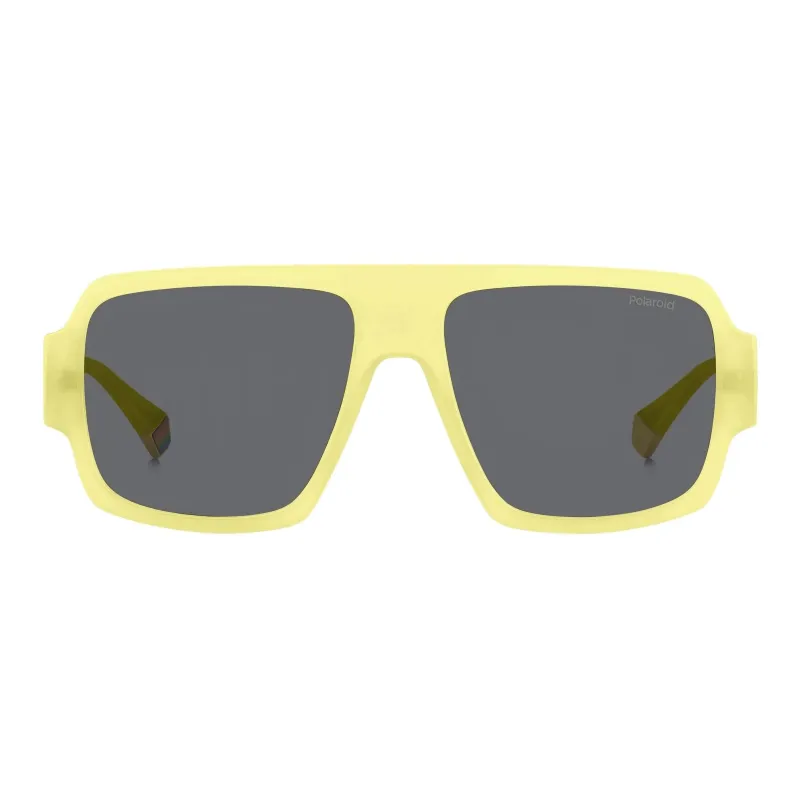 Polaroid Plastic Square Sunglasses Unisex Yellow-1