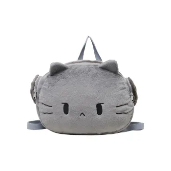 XIANGSU Plush Backpack Unisex Gray