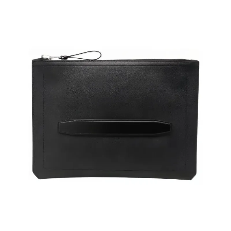TOM FORD Calfskin Clutch Men's Black-0