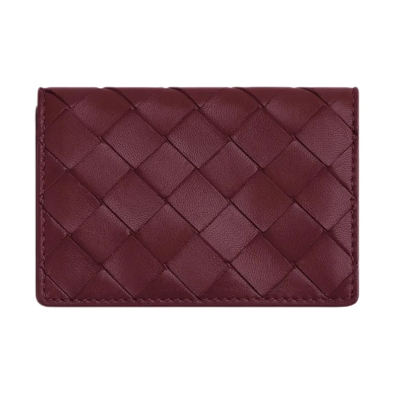Bottega Veneta Lambskin Card Holder Women's Barolo-0