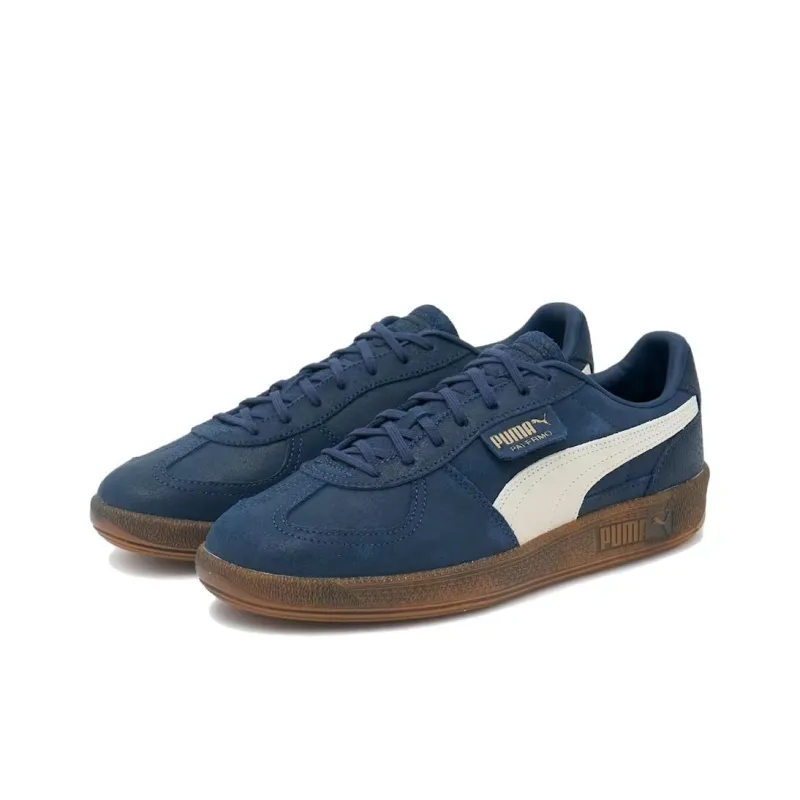 PUMA Palermo Anti Slip Wear Resistant Low Top Skateboard Shoes Women's Blue-2