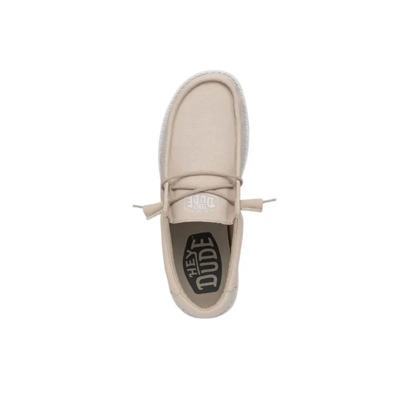 Hey Dude Wally Slub Natural Canvas-2