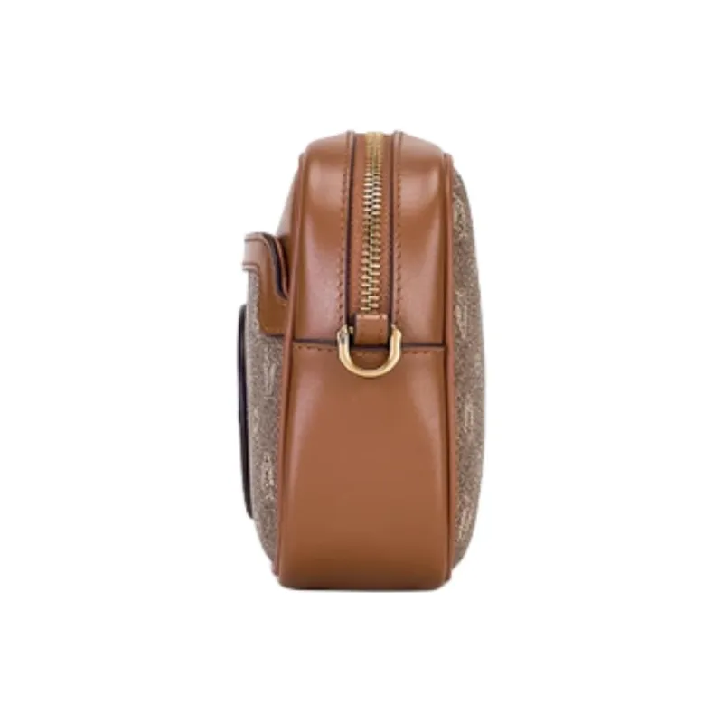 Hush Puppies Cow Leather Shoulder Bag Women's Khaki-2