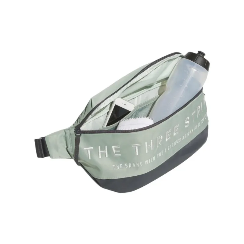 Adidas Recycled Polyester One Shoulder Crossbody Fanny Pack Unisex Green-3