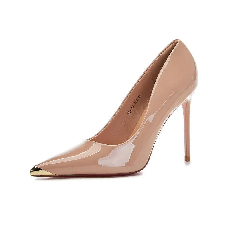 POOQ Slim Heel High Heels 10CM Women's-13