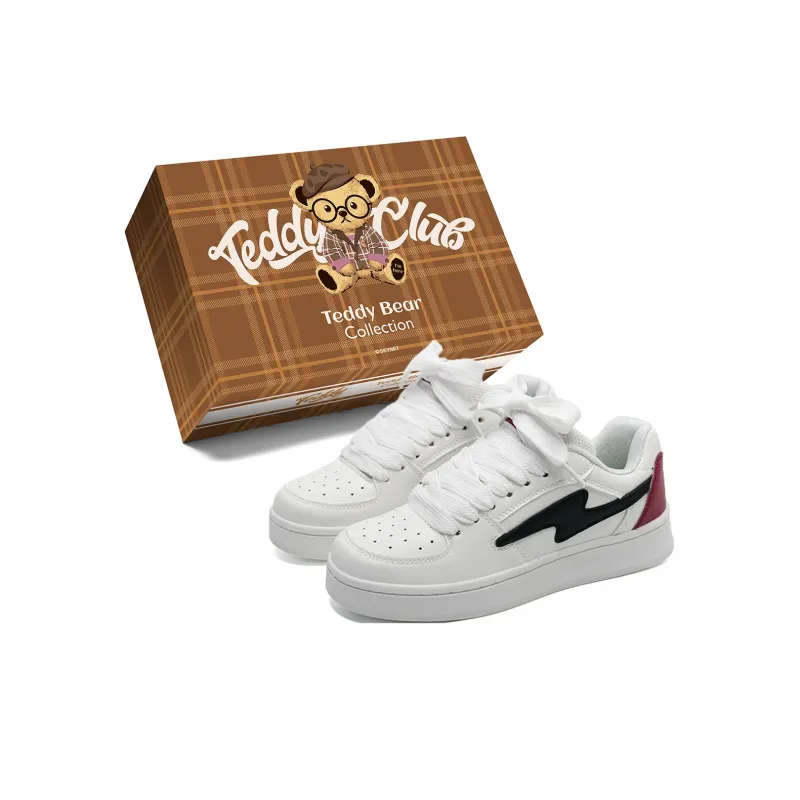 Teddy Bear Collection Coverage Slip Resistant And Abrasion Resistant Low Top Skateboard Shoes Unisex-15