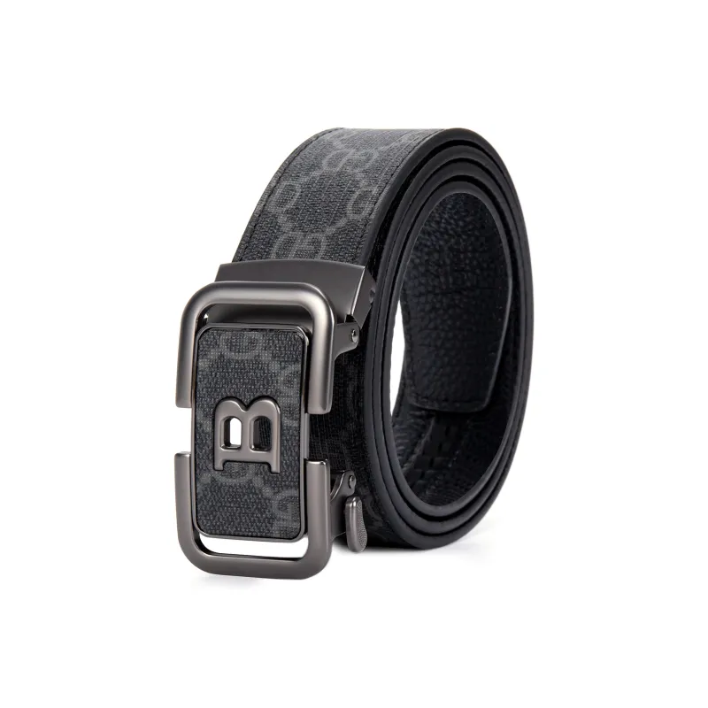FORTEI Boyfriend, Cow Leather Belts Men's Vintage Blue Width 3.5cm Gift Box Set-12