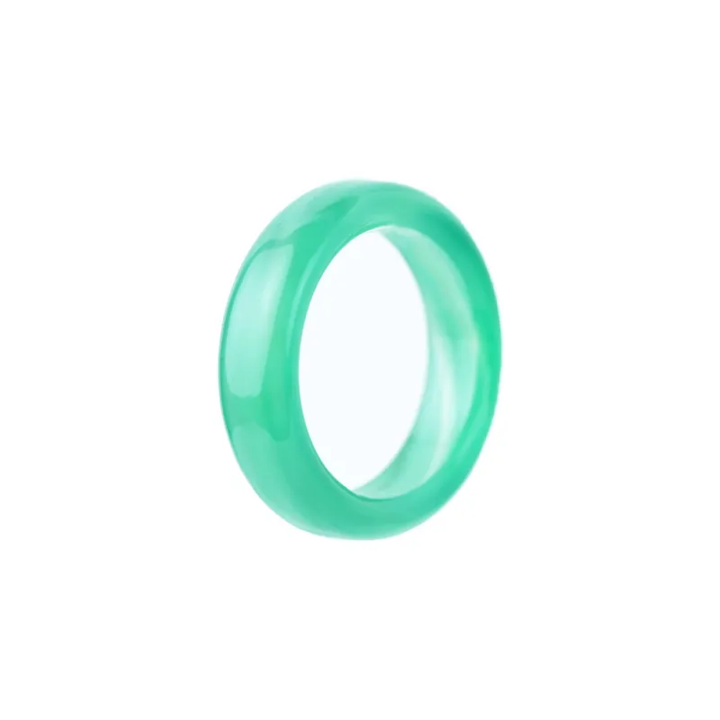 Clear Snow Chalcedony Rings Unisex-0