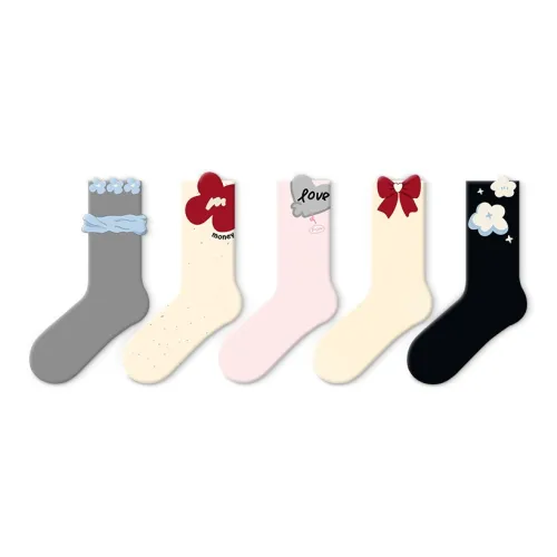 JKN Mid Calf Socks Women's 5 Pack