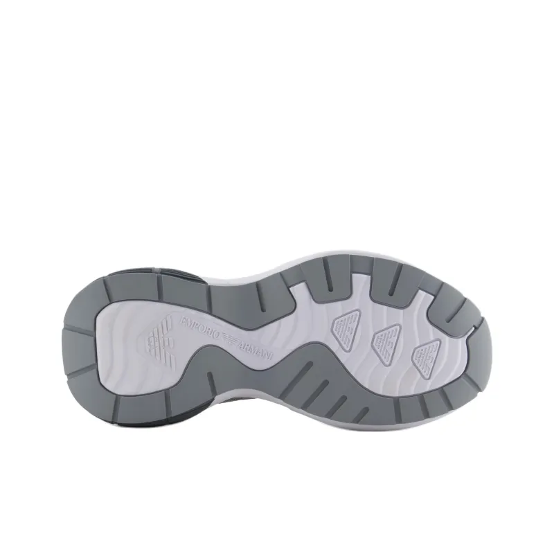 EMPORIO ARMANI Logo Debossed Mesh Panelled Sneakers-5