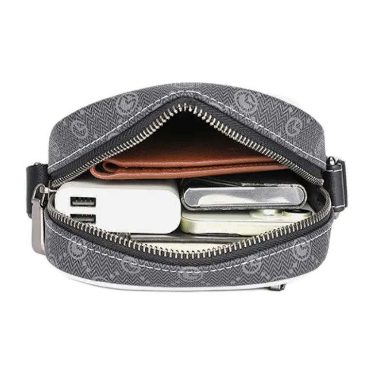 GOLDLION PVC Shoulder Bag Trumpets Men's Black-6
