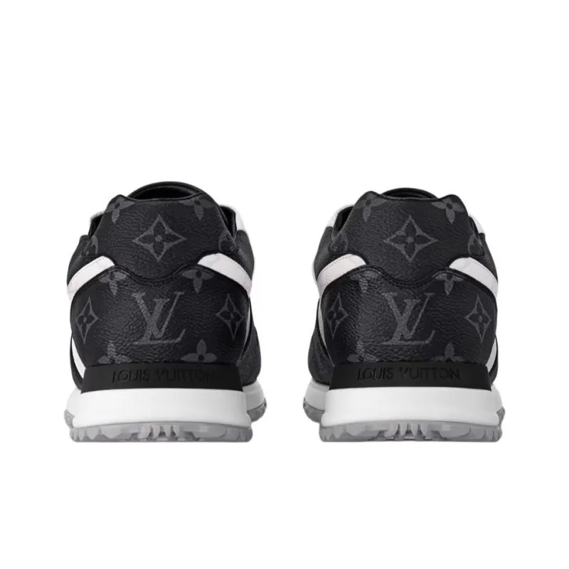 LOUIS VUITTON Run Away Low Top Casual Shoes Men's Gray White-4