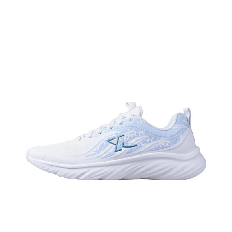 XTEP Breathable Water Resistant Cushioning Low Top Running Shoes Men's Sail White/Dusty Blue-0
