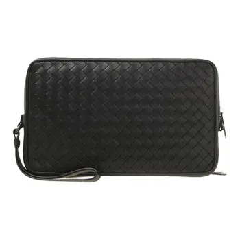 Bottega Veneta Cow Leather Wallets Clutches Men's Black