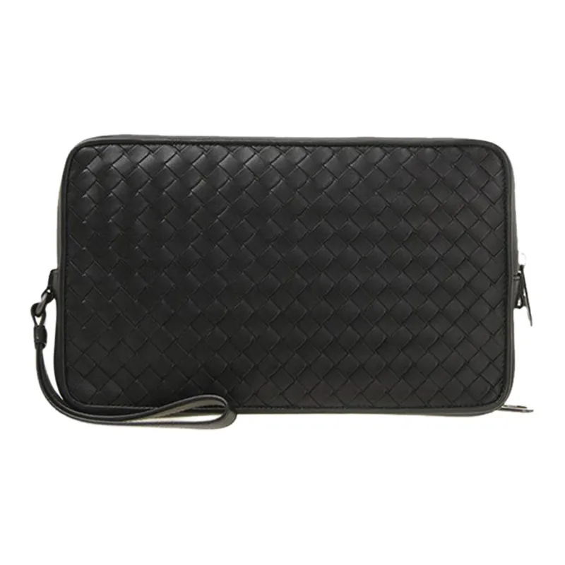 Bottega Veneta Cow Leather Wallets Clutches Men's Black-0