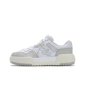 FILA Abrasion-Resistant Low-Top Skateboard Shoes Women's White Gray
