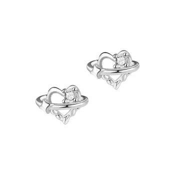 Silver 925 Sterling Silver Stud Earrings Women's