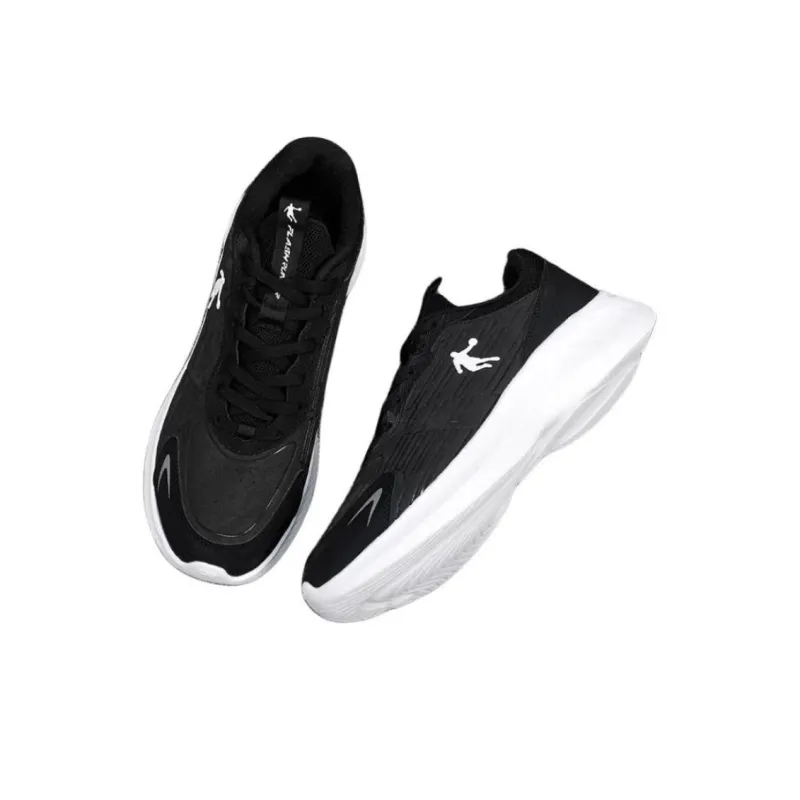 QIAODAN Wear resistant And Waterproof Low Top Running Shoes Men's Black-3