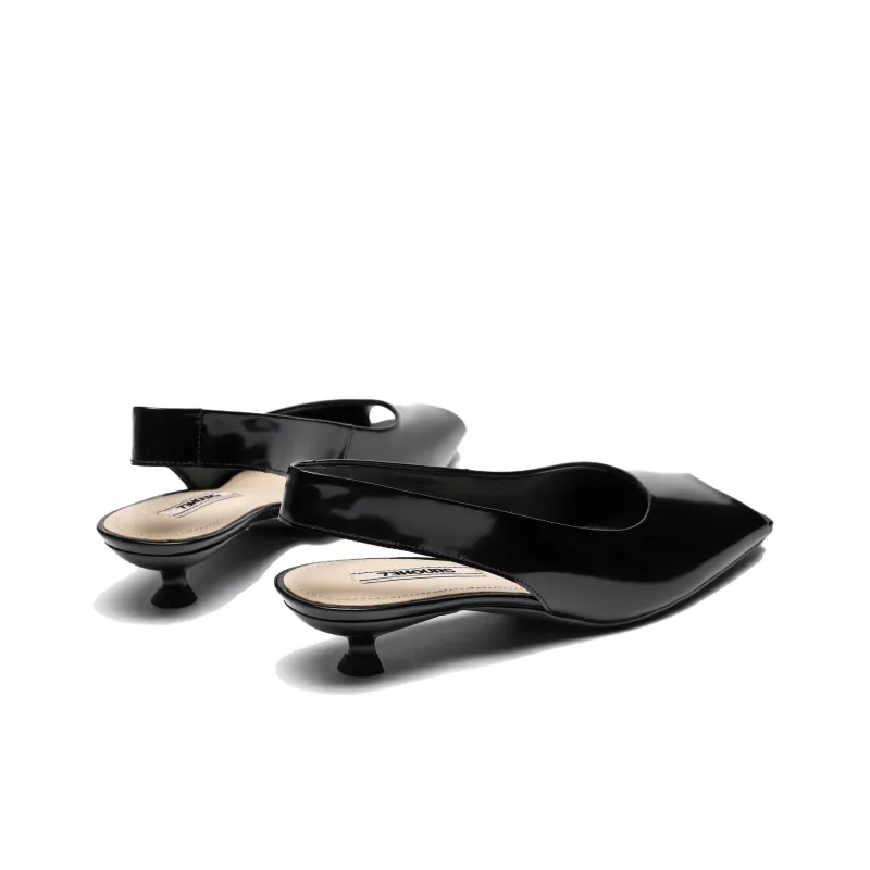 73Hours Mido Road Flared Heel High Heels 3cm Women's-6