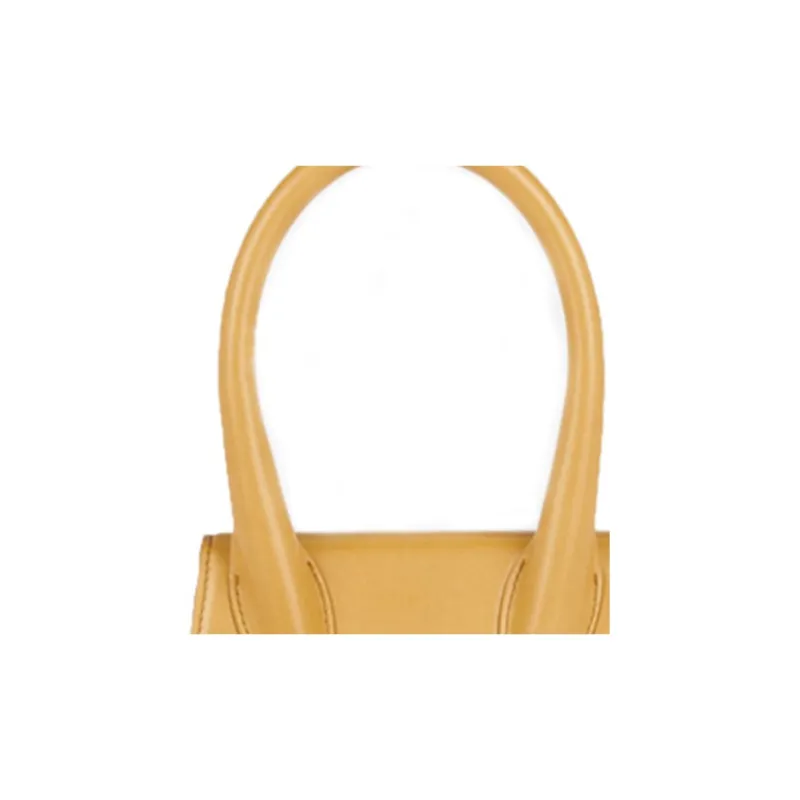 Jacquemus Leather Small Square Bag Handbags Small Size Women's Yellow-4