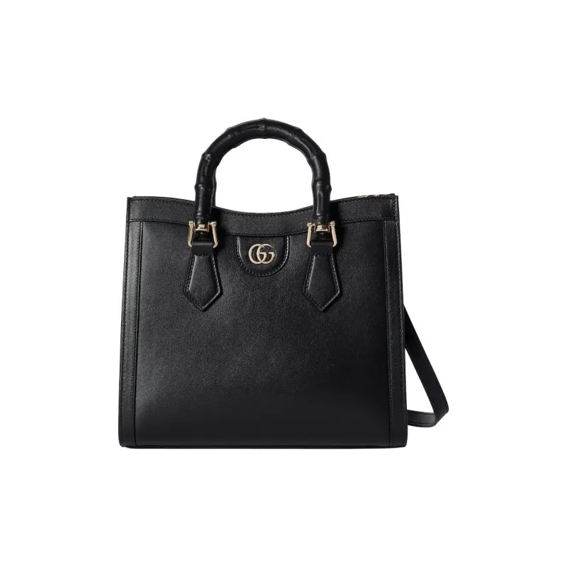 GUCCI Diana Leather Tote Bag, Shopping Bag, Shoulder Bag, Handbag Medium Size Women's Black-0