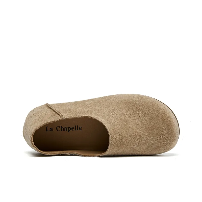 La Chapelle Comfortable Super Soft Fully Enclosed Home Shoes Minimalist Style Rebound Casual Single Shoes Women's Khaki-4