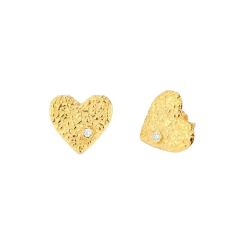 Radiant Stainless Steel, Zircon Earrings Women's Gold-0